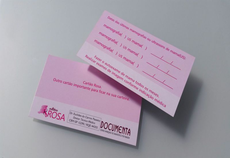 Cartão Rosa para ajudar na prevenção do câncer de mama